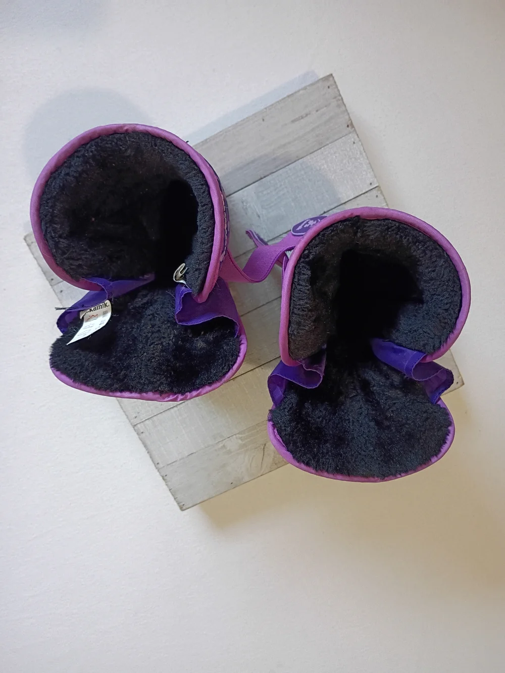 Kamik Snowbug 4 Toddler Size 10 Waterproof Winter Snow Boots Purple Floral